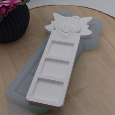 Silikonform Gießform Schokohalter Clown kaufen für Raysin Beton Gips Keramikpulver DIY Schokolade Halter Karneval Deko und Geschenkidee