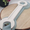 Silikonform Gießform Schraubenschlüssel mit Fach für Klötzchen kaufen für DIY Gießen mit Raysin Beton Gips Keramikpulver und Resin Werkstatt Deko