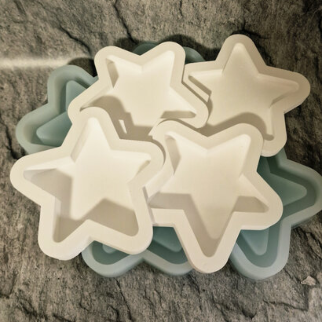 Silikonform Gießform Stern Adventskranz kaufen für DIY Gießen mit Raysin Beton Gips Keramikpulver und Resin weihnachtliche Adventskranz Deko