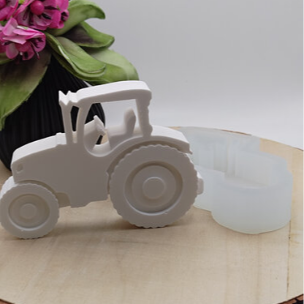 Silikonform Gießform Traktor klein kaufen für DIY Gießen mit Raysin Beton Gips Keramikpulver und Resin Traktor Deko für Bauernhof und Landmaschinen Fans