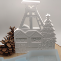 Silikonform Gießform Weihnachtsmarkt Ruhrgebiet kaufen für DIY Gießen mit Raysin Beton Gips Keramikpulver und Resin weihnachtliche Ruhrgebiet Deko