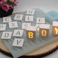 Silikonform Gießform Würfel Buchstaben ABC kaufen für DIY Gießen mit Raysin Beton Gips Keramikpulver und Resin dekorative Buchstabenwürfel für Deko und Basteln