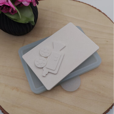 Silikonform Gießform Gutscheinverpackung Kamera im Set zum Gießen von kreativer Geschenkdeko aus Raysin, Beton oder Gips