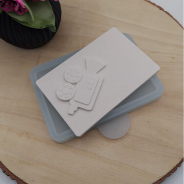 Silikonform Gießform Gutscheinverpackung Kamera Vorderseite zum Gießen von kreativer Geschenkdeko aus Raysin, Beton oder Gips