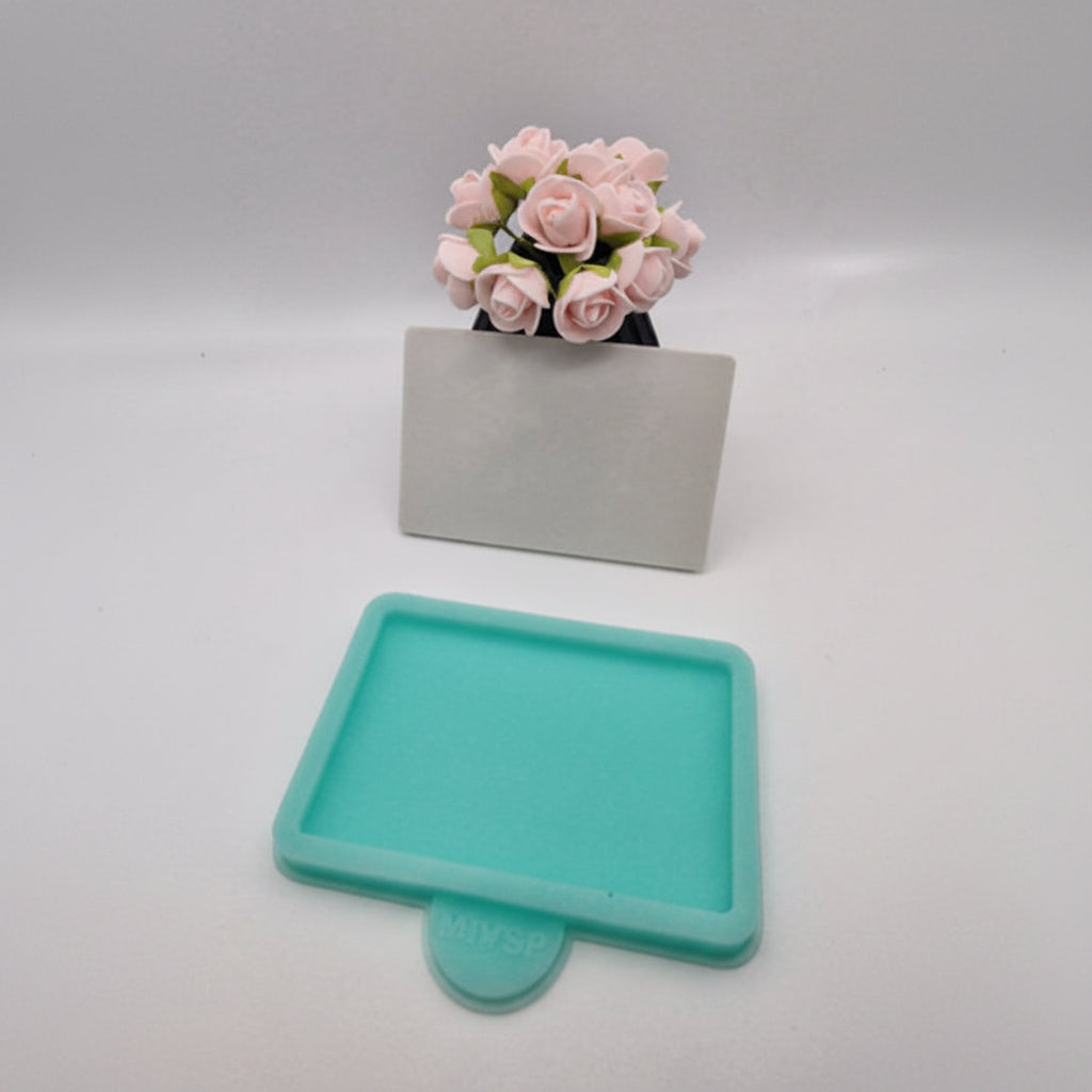 Silikonform Gießform Gutscheinverpackung Vorderseite blanko zum Gießen von kreativer Geschenkdeko aus Raysin, Beton oder Gips