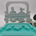 Silikonform Just Married für DIY-Hochzeitsdeko, Tischdeko und Geschenkdeko aus Raysin, Beton, Gips oder Resin
