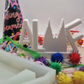 Silikonform Karneval Alaaf Köln Dom 2x als Set zum Gießen mit Raysin, Beton, Gips oder Keramikpulver für kreative Karnevalsdeko.