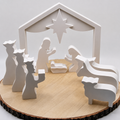 Silikonform Gießform Krippe Set zum Gießen von stimmungsvoller Weihnachtsdeko aus Raysin, Beton oder Gips