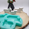Silikonform Gießform Krippe Tiere zum Gießen von stimmungsvoller Weihnachtsdeko aus Raysin, Beton oder Gips