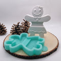 Silikonform Gießform Lebkuchen Frau Klötzchen zum Gießen von kreativer Weihnachtsdeko aus Raysin, Beton oder Gips