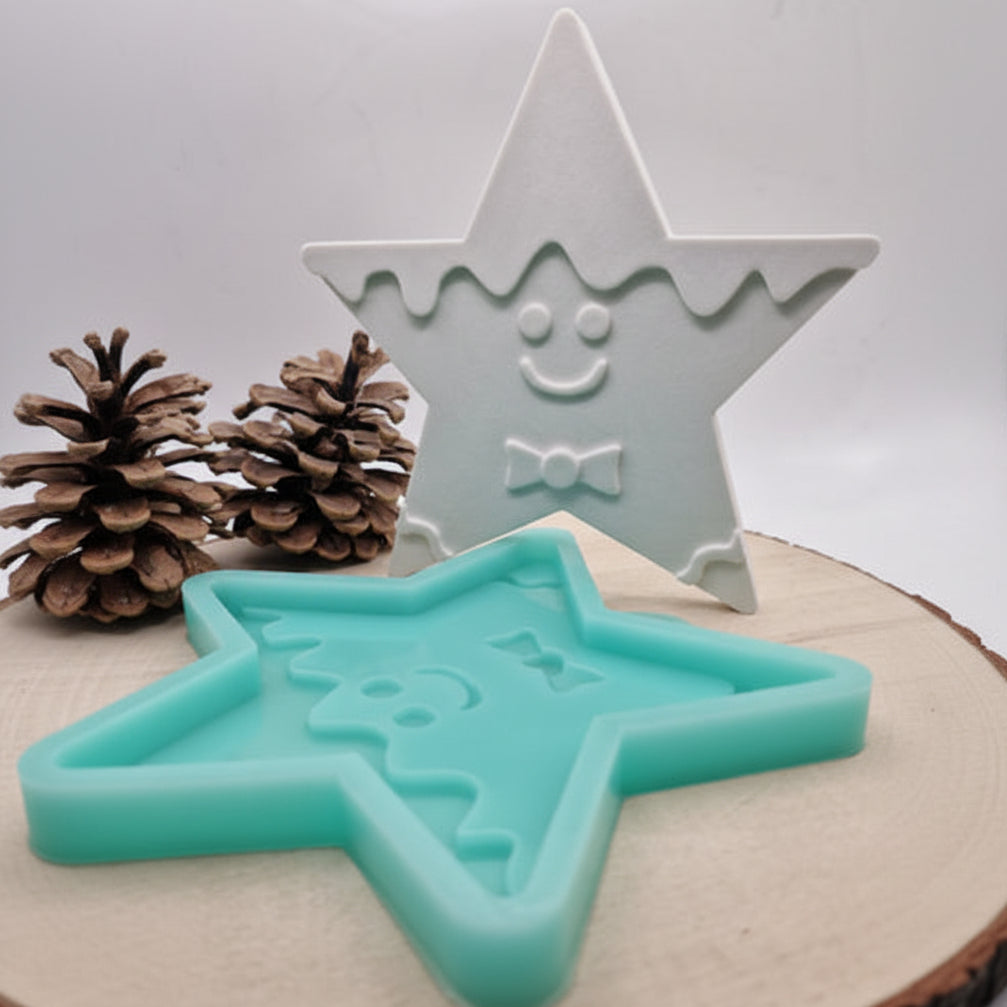 Silikonform Gießform Lebkuchen für Tasche einzeln zum Gießen von kreativer Weihnachtsdeko aus Raysin, Beton oder Gips