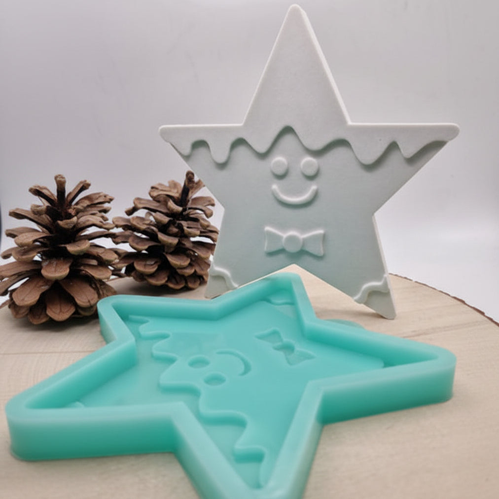 Silikonform Gießform Lebkuchen Tasche Set zum Gießen von kreativer Weihnachtsdeko aus Raysin, Beton oder Gips