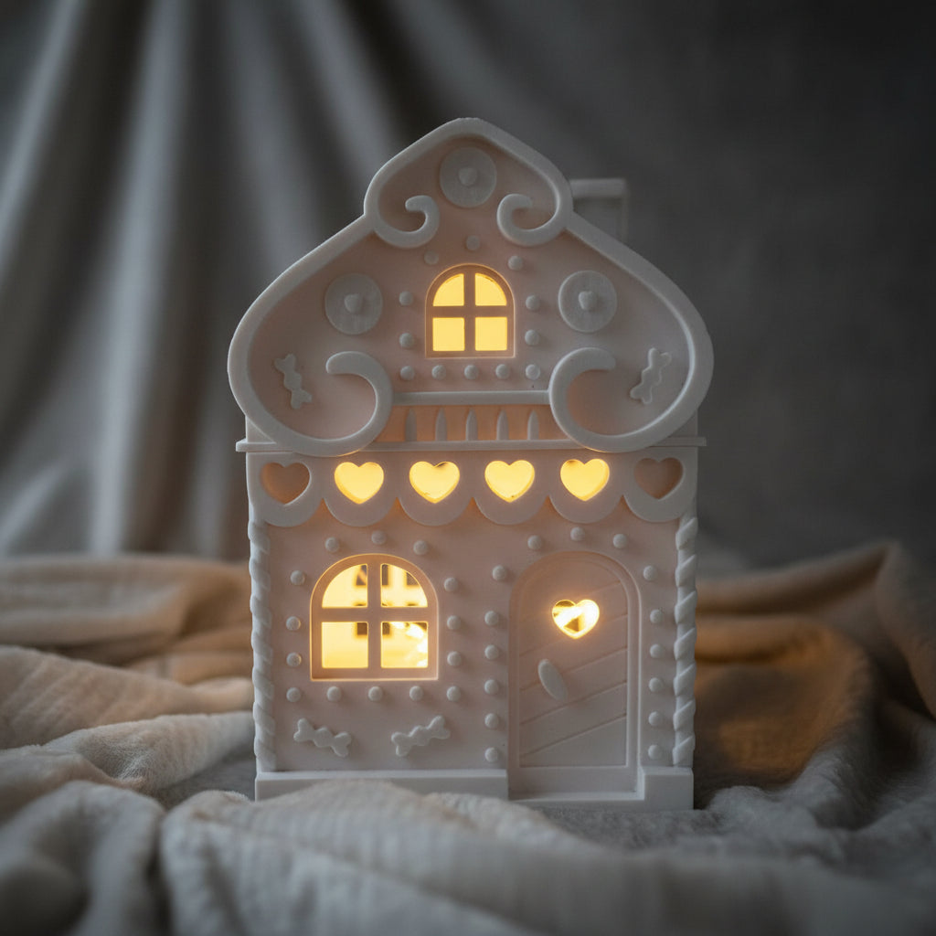 Silikonform Lebkuchenhaus für weihnachtliche Geschenkdeko, Tischdeko und kreative Deko-Ideen
