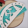 Silikonform Gießform Lichterbogen Schwibbogen Glück Auf mit Halterung im Set zum Gießen von stimmungsvoller Weihnachtsdeko aus Raysin, Beton oder Gips
