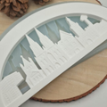 Silikonform Lichterbogen Schwibbogen Köln für Raysin, Beton, Gips und Keramikpulver – dekorative Gießform mit Kölner Dom und Skyline für festliche Weihnachtsdeko und kreative DIY Projekte