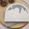 Silikonform Lichterbogen Schwibbogen Schneemann für Raysin, Beton, Gips und Keramikpulver – winterliche Gießform für stimmungsvolle Weihnachtsdeko mit Schneemann Motiv