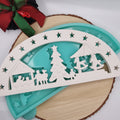 Silikonform Gießform Lichterbogen Schwibbogen Weihnachtsmarkt mit Halterung im Set zum Gießen von stimmungsvoller Weihnachtsdeko aus Raysin, Beton oder Gips