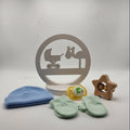 Silikonform Gießform Loop Baby zum Gießen von liebevoller DIY Deko aus Raysin, Beton oder Gips