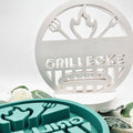 Silikonform Gießform Loop Grillecke zum Gießen von moderner DIY Deko aus Raysin, Beton oder Gips