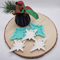 Silikonform Gießform Mini Anhänger Stern zum Gießen von kreativer Weihnachtsdeko aus Raysin, Beton oder Gips