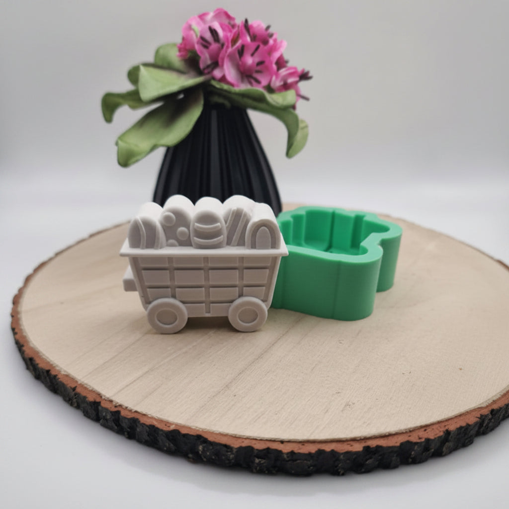 Silikonform Gießform Möhrenflitzer Anhänger zum Gießen von kreativer Osterdeko aus Raysin, Beton oder Gips
