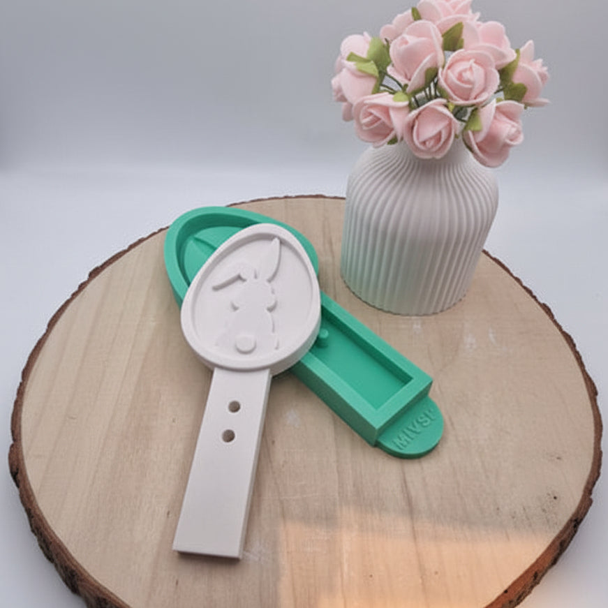 Silikonform Gießform Ostern Ei mit Hase Geldgeschenk zum Gießen von kreativer Osterdeko aus Raysin, Beton oder Gips