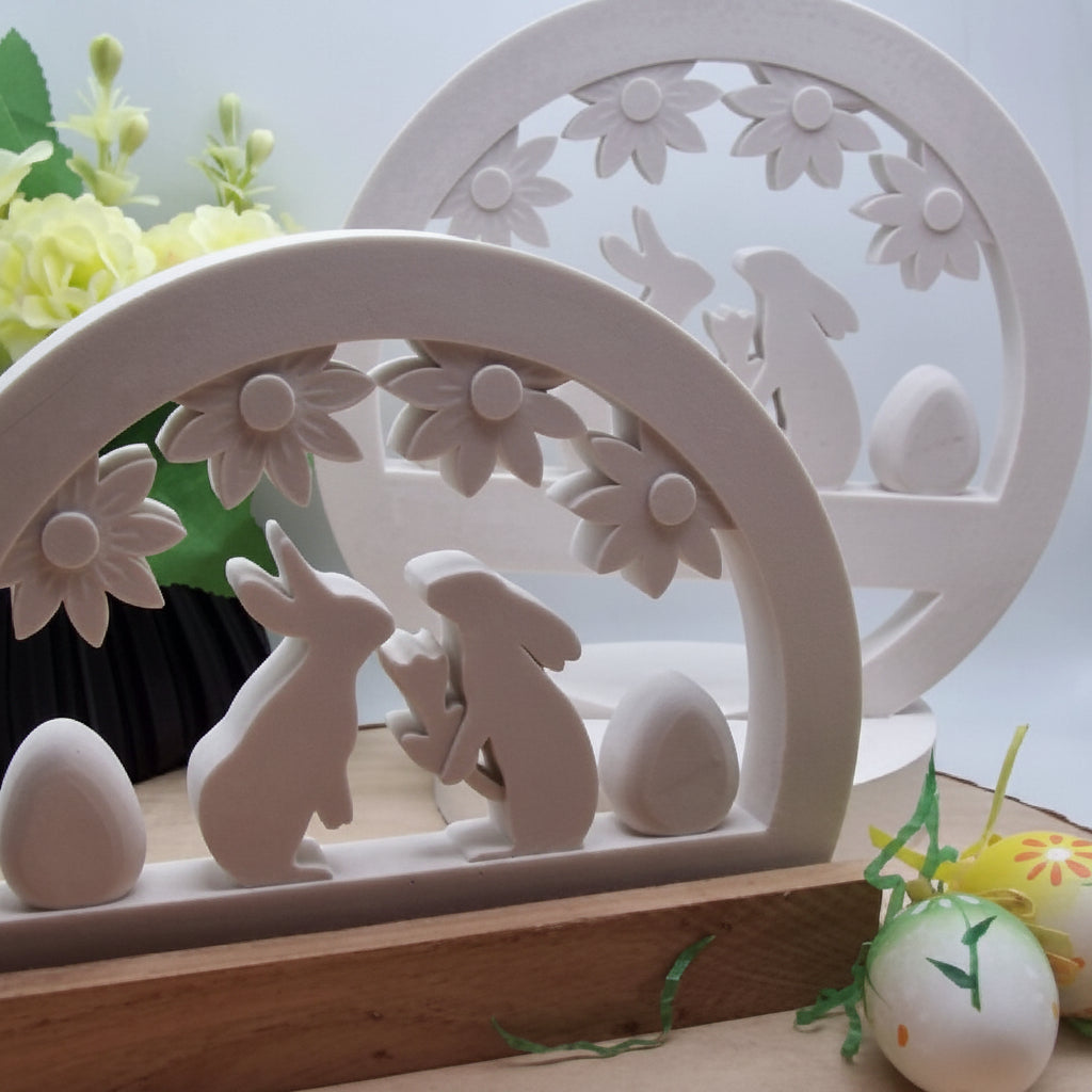Silikonform Ostern Loop als Dekoform zum Gießen mit Keramikpulver, Raysin oder Gips