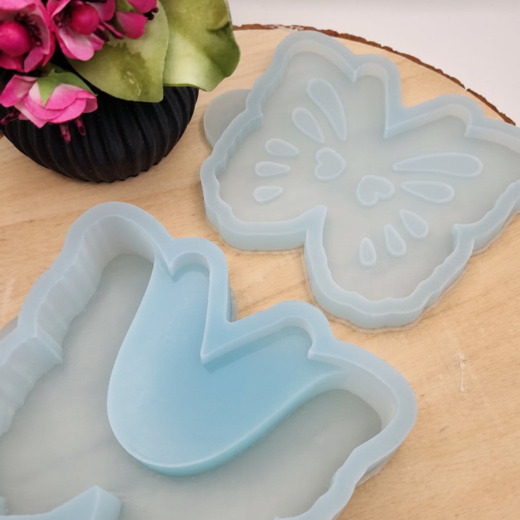 Silikonform Schmetterling für Trockenblumen aus Raysin, Beton, Gips und Keramikpulver – dekorative Gießform für moderne DIY Dekoration