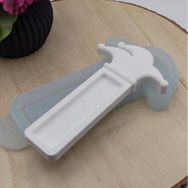 Silikonform Schokoriegelhalter Narrenkappe für Raysin, Beton, Gips und Keramikpulver