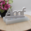 Silikonform Schriftzug Alaaf klein für Raysin, Beton, Gips und Keramikpulver – kreative Gießform für Karneval Deko, Faschingsdeko, Köln Deko und kölsche DIY Projekte
