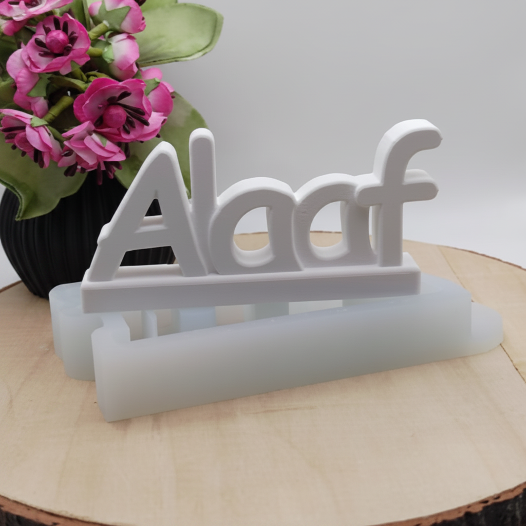 Silikonform Schriftzug Alaaf klein für Raysin, Beton, Gips und Keramikpulver – kreative Gießform für Karneval Deko, Faschingsdeko, Köln Deko und kölsche DIY Projekte