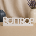 Silikonform Schriftzug Bottrop mit Standfuß für kreative Heimatdeko