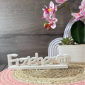 Silikonform Schriftzug Erzieher mit Herz zum Gießen mit Raysin, Beton, Gips oder Keramikpulver für kreative Geschenkdeko und DIY Deko.