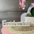 Silikonform Schriftzug Erzieherin mit Herz zum Gießen mit Raysin, Beton, Gips oder Keramikpulver für kreative Geschenkdeko und DIY Deko.