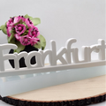 Silikonform Schriftzug Frankfurt für Raysin, Beton, Gips und Keramikpulver