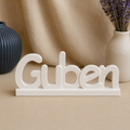 Silikonform Schriftzug Guben mit Standfuß für kreative Heimatdeko