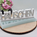 Silikonform Schriftzug Häuschen für Raysin, Beton, Gips und Keramikpulver – dekorative Gießform mit Schriftzug für Hausdeko, Wohndekoration und kreative DIY Projekte
