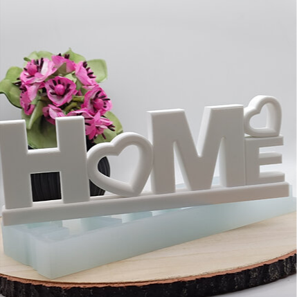 Silikonform Schriftzug Home für Raysin, Beton, Gips und Keramikpulver
