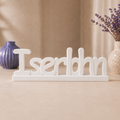 Silikonform Schriftzug Iserlohn mit Standfuß für kreative Heimatdeko