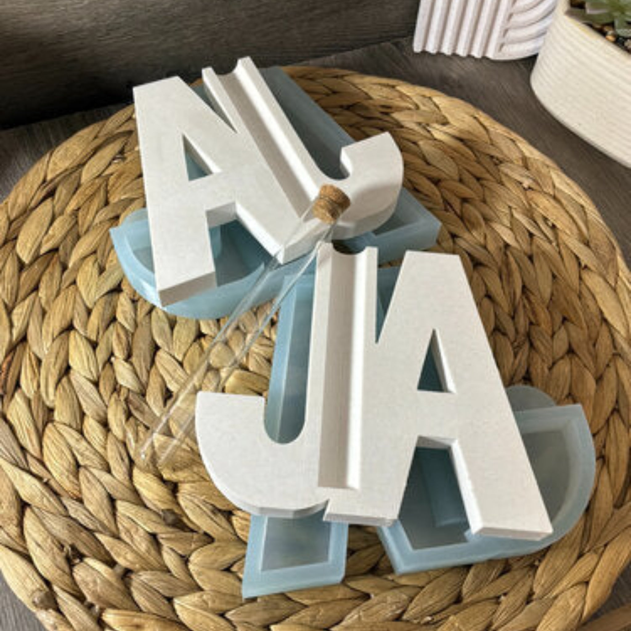 Silikonform Schriftzug JA zum Gießen mit Raysin, Beton, Gips oder Keramikpulver für Hochzeit, Geschenkdeko und kreative DIY Deko.