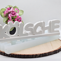 Silikonform Schriftzug Kölsche für Raysin, Beton, Gips und Keramikpulver – kreative Gießform für Köln Deko, Karneval Deko und kölsche DIY Projekte