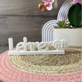 Silikonform Schriftzug Lehrer mit Herz zum Gießen mit Raysin, Beton, Gips oder Keramikpulver für kreative Geschenkdeko und DIY Deko.