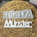 Silikonform Schriftzug Münster für Raysin, Beton, Gips, Keramikpulver, Wachs und Resin – moderne Gießform für DIY-Stadtdeko.