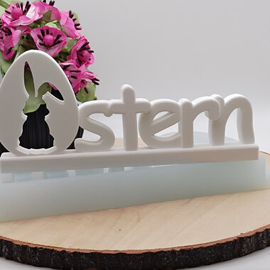 Silikonform Schriftzug Ostern für Raysin, Beton, Gips und Keramikpulver