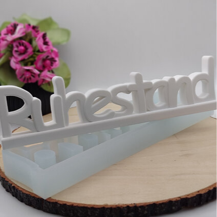 Silikonform Schriftzug Ruhestand für Raysin, Beton, Gips und Keramikpulver