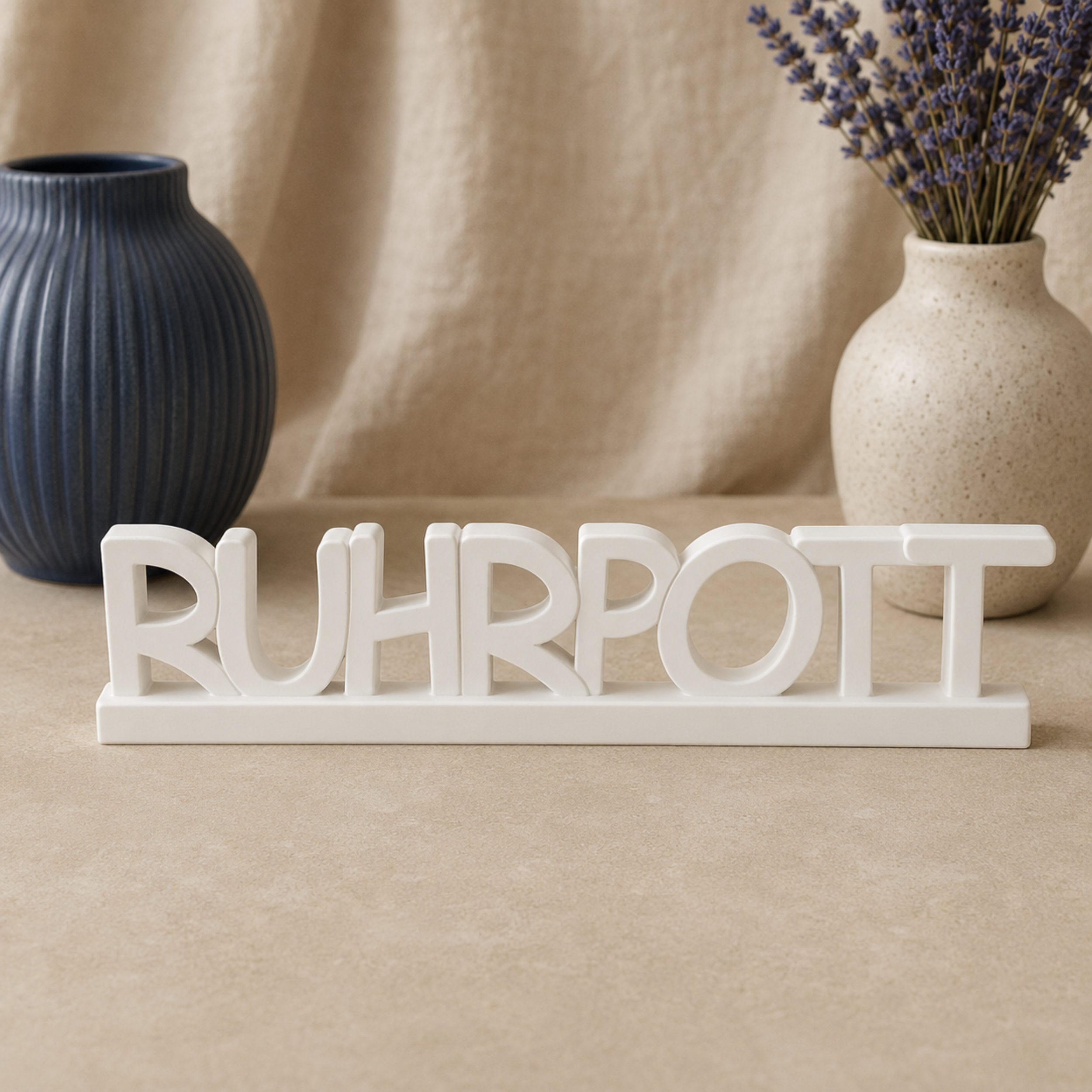Silikonform Schriftzug Ruhrpott mit Standfuß für kreative Heimatdeko