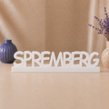 Silikonform Schriftzug Spremberg mit Standfuß für kreative Heimatdeko