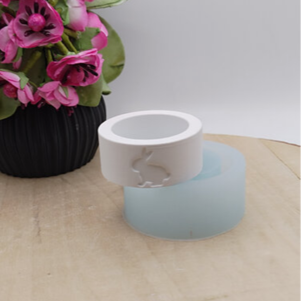 Silikonform Serviettenring Hase für Raysin, Beton, Gips und Keramikpulver – dekorative Gießform für Osterdeko, Frühlingsdeko, Tischdeko und kreative DIY Projekte
