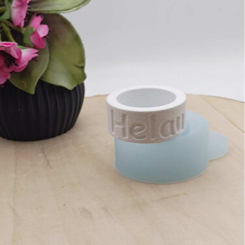 Silikonform Serviettenring Helau für Raysin, Beton, Gips und Keramikpulver – kreative Gießform für Karneval Deko, Tischdeko, Faschingsdeko und DIY Projekte