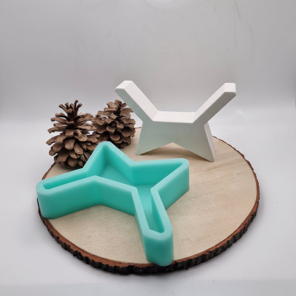 Silikonform Stern Tasche Set für festliche DIY Deko und weihnachtliche Gießprojekte mit Raysin oder Beton